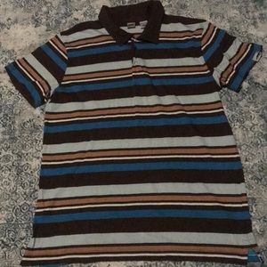 Retro style striped men’s polo shirt size XL EUC
